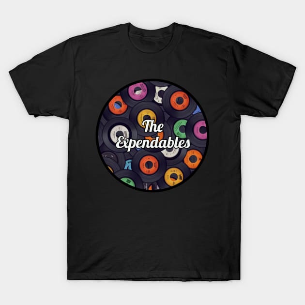 The Expendables / Vinyl Records Style T-Shirt by Mieren Artwork 